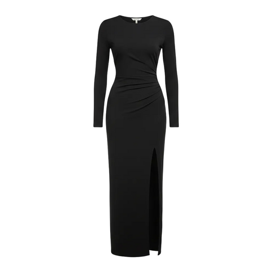 Maxi jurk met lange mouwen en hoge split voor dames
