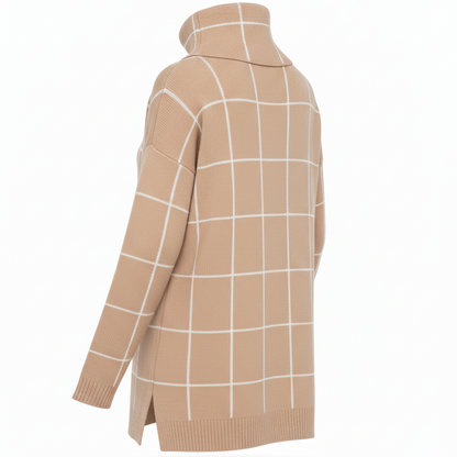 Gebreide trui met hoge col voor dames