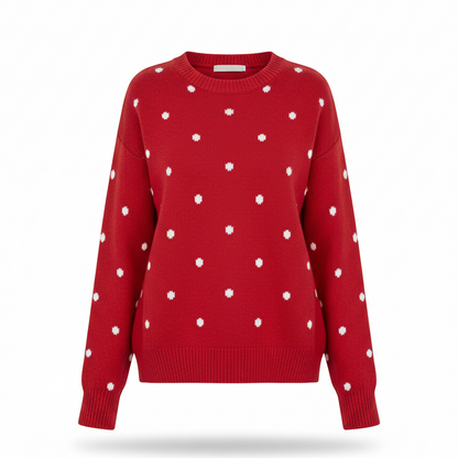 Trui met ronde hals en jacquardpatroon voor dames