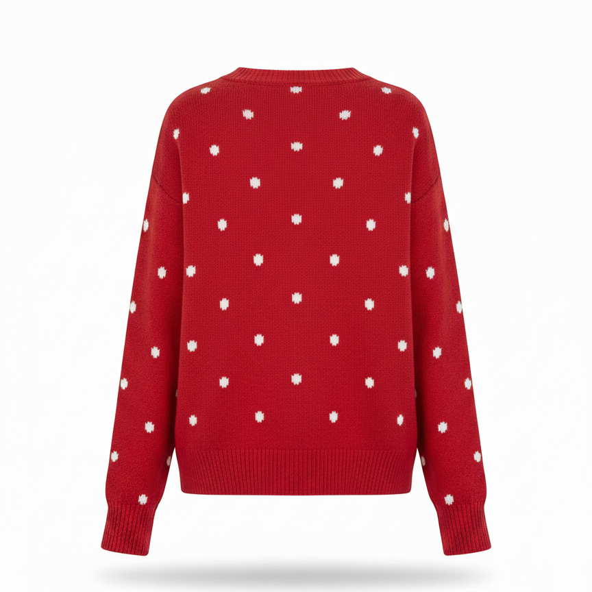 Trui met ronde hals en jacquardpatroon voor dames