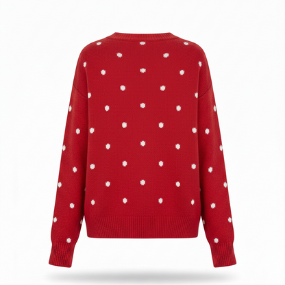 Trui met ronde hals en jacquardpatroon voor dames