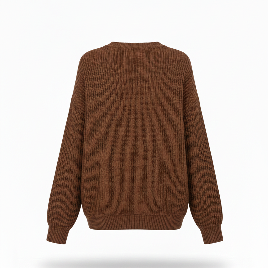 Lapjeswerk trui met v hals en lantaarnmouwen voor dames